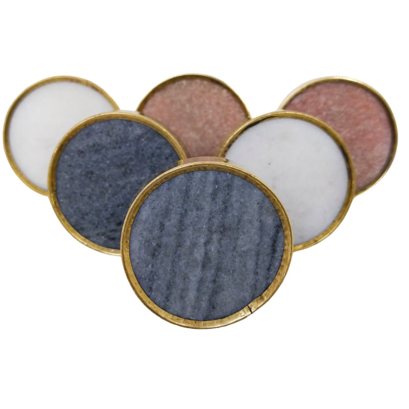 6 Piece Oversized 1 1/2" Diameter Cylindrical Knob Set