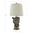 23" Bronze Resin Bear Table Lamp With Glasses And Linen Shade-893184101-893184100