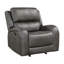 Ensemble de canapé gris 3 pièces Fauteuil inclinable à mouvement inclinable et moelleux