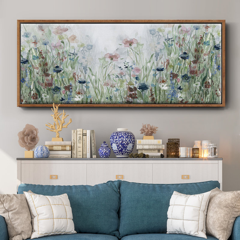 Wildflower Fields- Framed Canvas, 20" H x 50" W