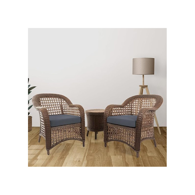 Square Outdoor Cushion Covers For Patio Furniture Sets, Water, Tear & Uv Resistant Polyester Cushion Slipcover With Zippers (pack Of 2) (51 cm W x 51 cm D x 10 cm Thick, Beige)
