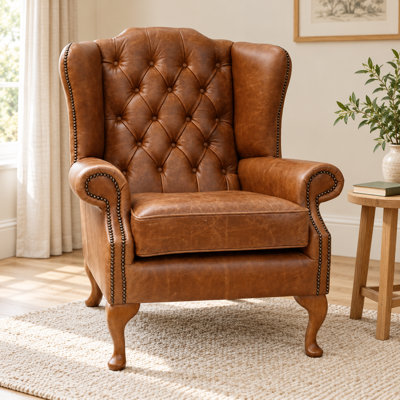 Upholstered Leather Armchair