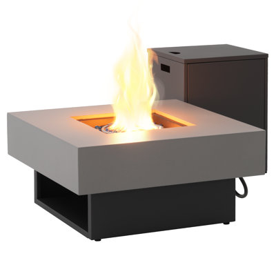 Outdoor Square Steel Fire Pit Table