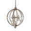 Lustre en forme de globe à 3 lumières de style bougie Fultonville