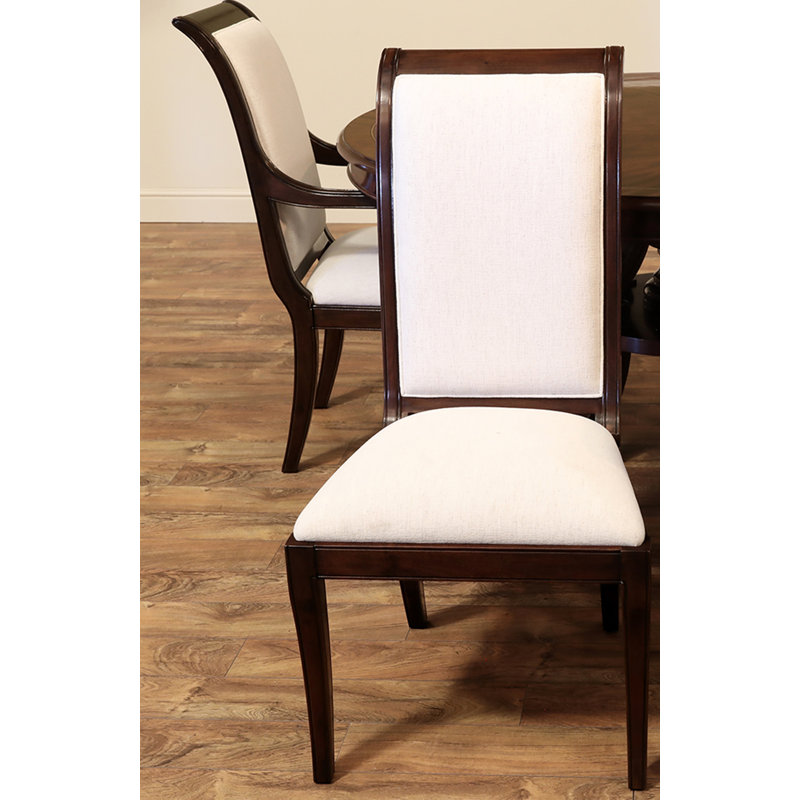 Chaises d'appoint de salle à manger rembourrées à dossier-lit