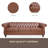 84.65" Rolled Arm Chesterfield 3 Seater Sofa-1618568188