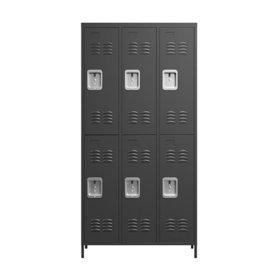 6 Door 72"H Metal Lockers With Lock For Employees