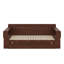 Grand lit de jour avec bureau amovible, structure de lit de jour en bois avec tiroirs de rangement et table d'appoint hydraulique, canapé-lit-896550125
