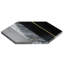 Margo 9" Hexagon Polished Nero Marquina Marble And Brass Mosaic Tile-552867189