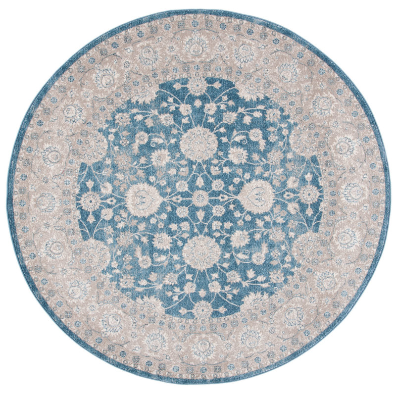 Leeza Performance Oriental Rug, Round 6'7"