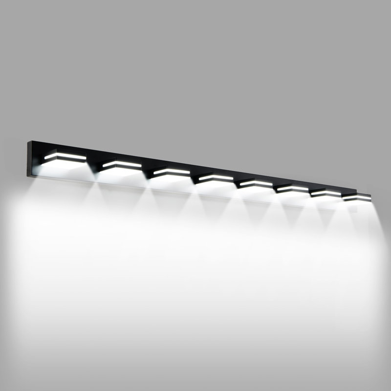 Éclairage de meuble-lavabo moderne à DEL, Noir, noir, noir, noir