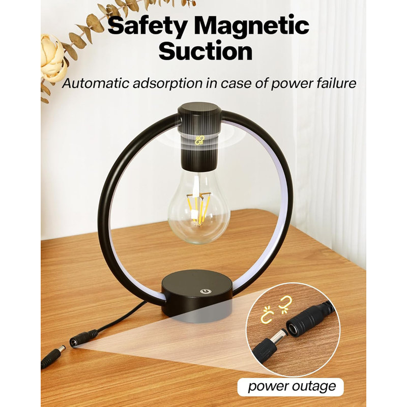 Rotating Levitating LED Lamp With 3 Light Modes & Touch Control For Living Spaces