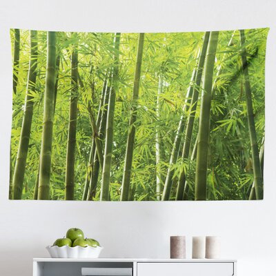 Ambesonne Bamboo Print Tapestry, Exotic Tropical Forest Fresh Color Nature Wild Trees And Leaves, Fabric Wall Hanging Decor For Bedroom Living Room Do -  East Urban Home, B431E42F99314D09A6832A9D06E4DD7A