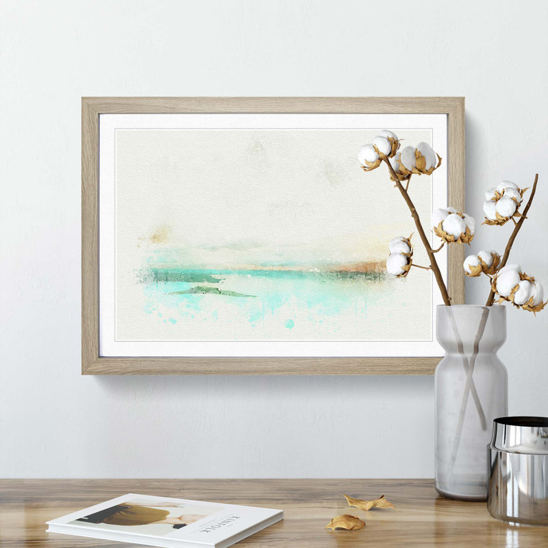 Aerial View of the Netherlands in Abstract - Picture Frame Graphic Art Print, 27cm H x 36cm W x 2cm D, Oak Framed