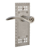 Craftsman Plate Privacy (Bed & Bath) with Swan Lever