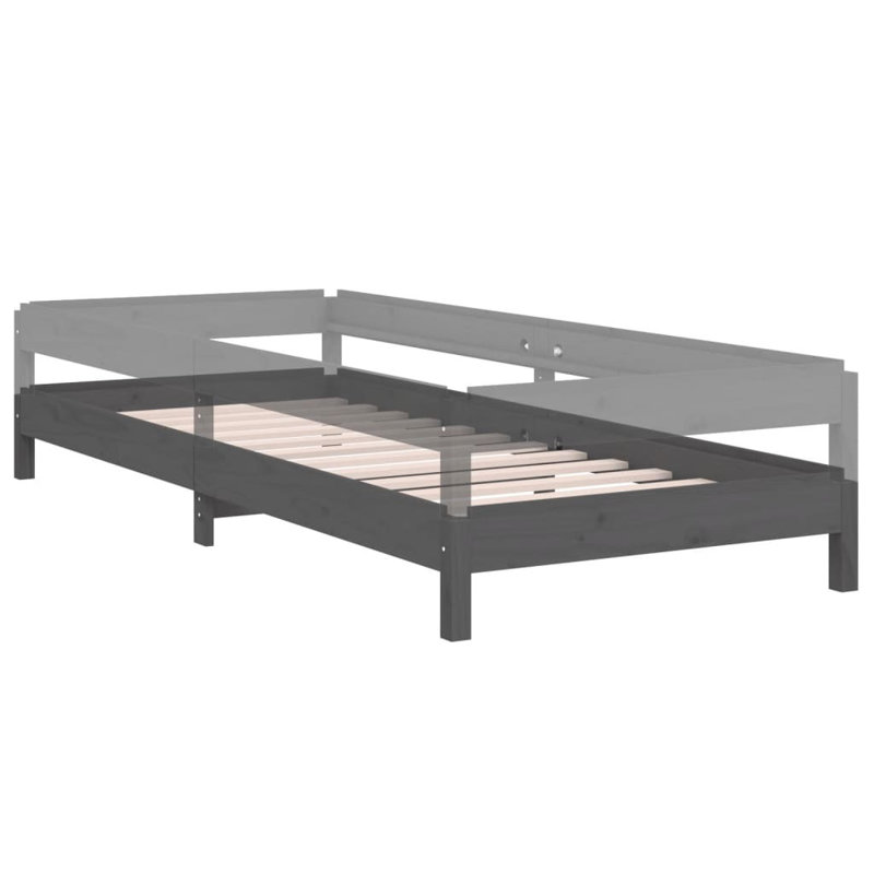 Jigme Solid Wood Bed, Brown, 96.5 x 196.5 cm