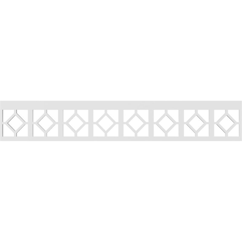 6"H x 5/8"P x 48"L Kinsman Architectural Grade PVC Running Trim, 6" H x 48" W x 0.63" D