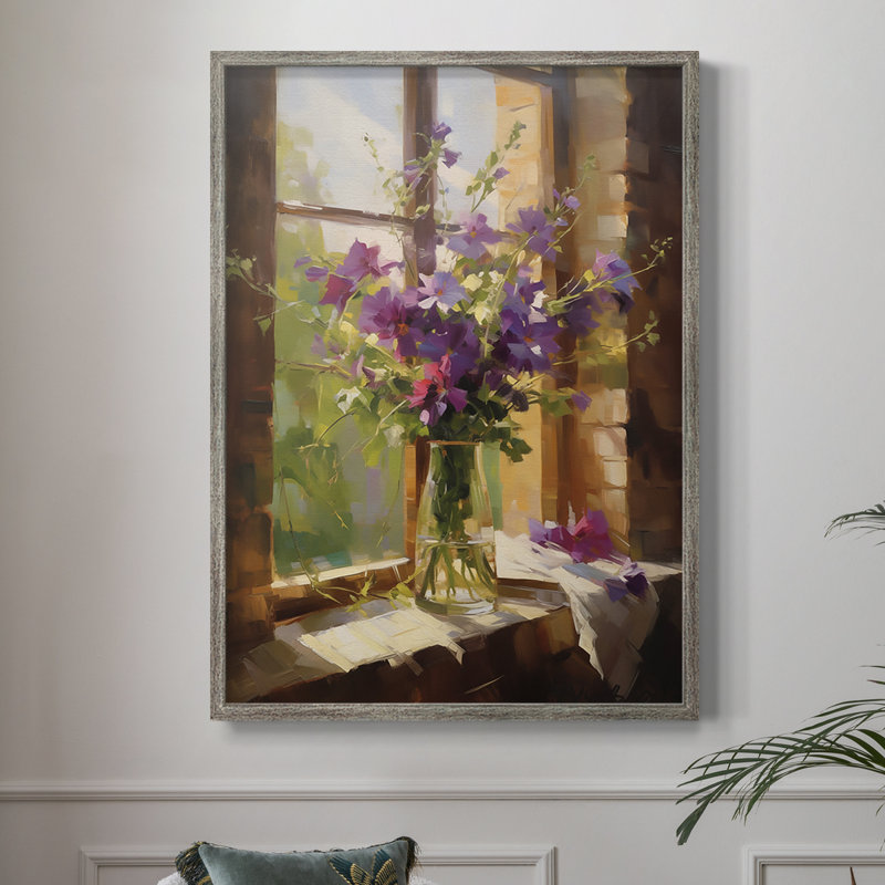Reproduction encadrée FLORAL Series DCCXC - bois massif, H 21 po x l 17 po