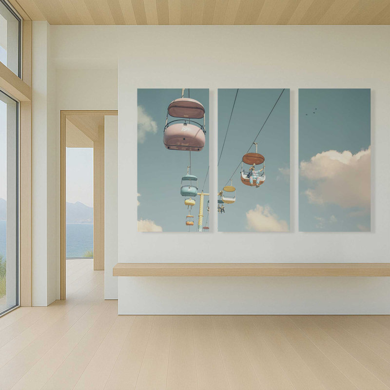 «Pastel Sky Ride Over Clouds» sur toile, Toile tendue, H 48 po x l 72 po, 1