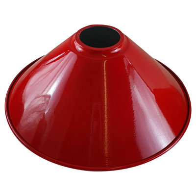 22cm Metal Cone Pendant Lamp Shade Retro Industrial Light Cover, Easy Fit Ceiling Shade for Kitchen & Dining Room