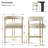 25" Upholstered Gold Chenille Arm Counter Stool-1512341780