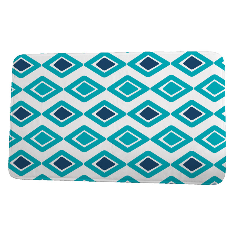 Tapis de bain Fernon, l 17 po x L 24 po, Aigue-marine