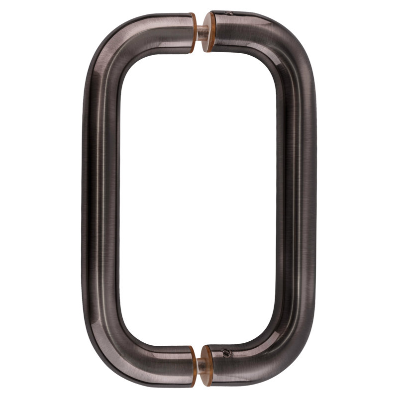  Poignée de porte de douche tubulaire standard de 8 pouces de centre à centre x 1 pouce de diamètre cuivre antique