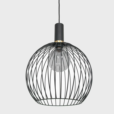 Audrina 1 - Light Black Sphere Pendant