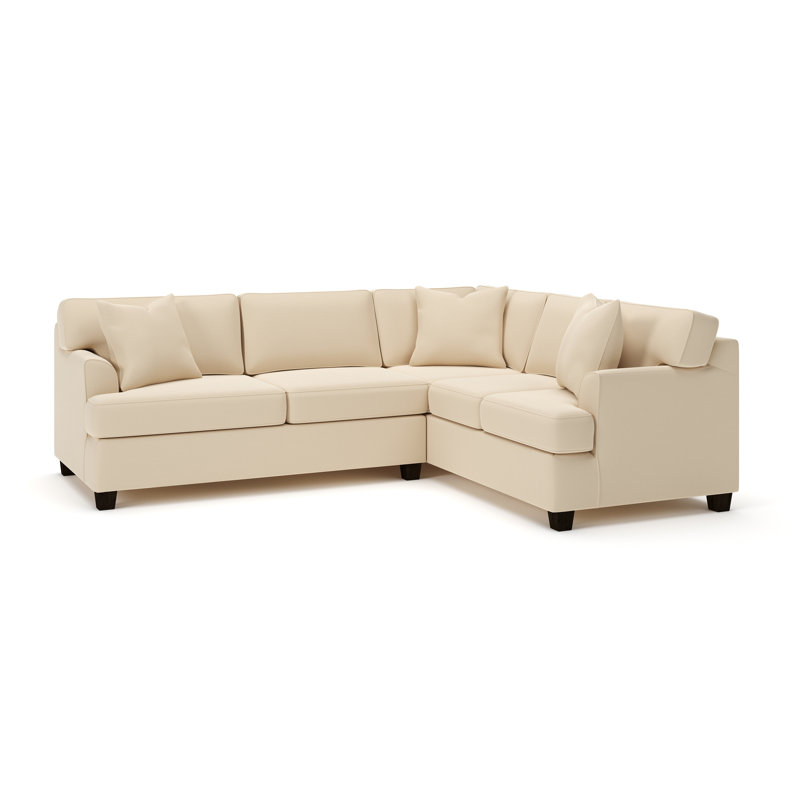 Conradina Upholstered L-Sectional, Canvas Flax Sunbrella® Canvas, Right Hand Facing