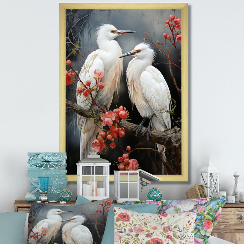 Carovilli Japon Art Harmony Of Crane I, H 20 po x l 12 po x P 1 po, Encadrement doré