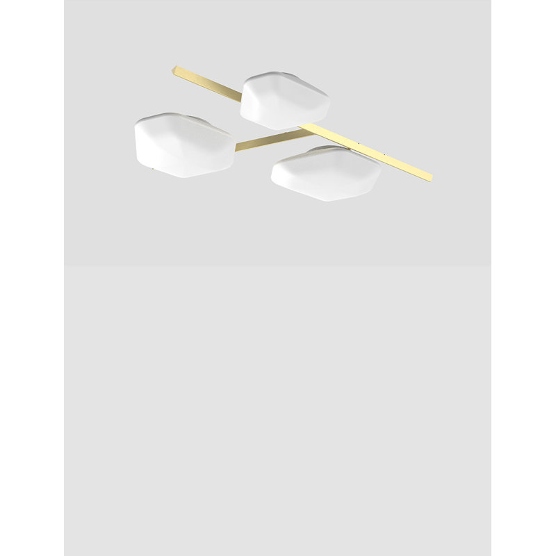Modulor Ceiling/Wall Lamp 2 White Matt Matt Black 2 L2298 Ul, Painted Brass, 3000K