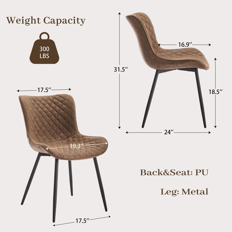 Side Chair in Brown
