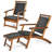 Aleshka Outdoor Acacia Wood Chaise Lounge