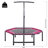 Soozier 4' Foldable Hexagon Indoor Fitness Trampoline with Handlebar-59948822