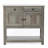 Mazelina Farmhouse 2-Door Cabinet with 2 Drawers Buffet Table for Kitchen