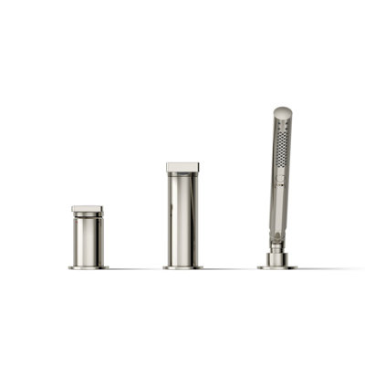 Composed Deck-Mount Bath Faucet With Handshower