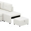 Canapé-lit modulaire escamotable avec méridienne de rangement, canapé d'angle modulaire en L avec ports USB, porte-gobelets-118010318