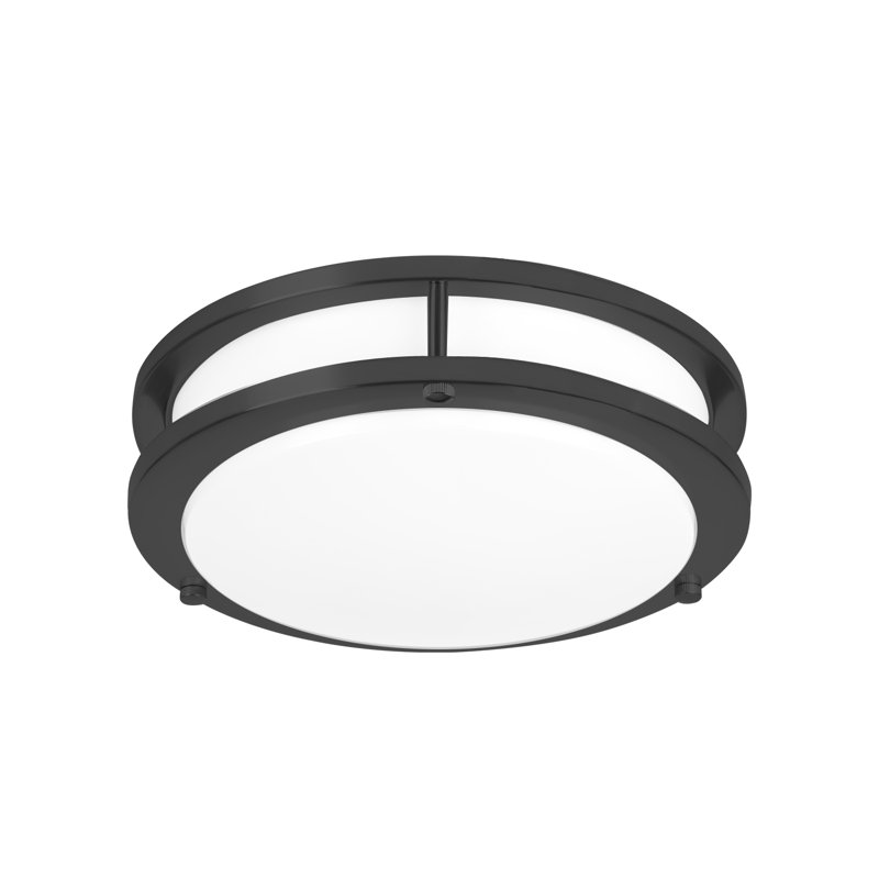 Plafonnier encastré à DEL Hanz sélectionnable 2700K, 3000K, 3500K, 4000K, 5000K, H 3,46 po x l 10 po x P 10 po, Noir mat