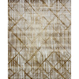 Hand Knotted Area Rug in Natural And Gold