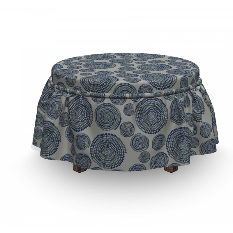 Housse pour repose-pieds en spirale points