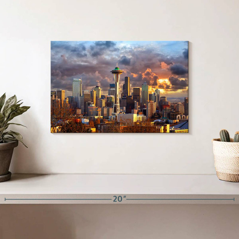 Skyline de Sirci Seattle, H 8 po x l 12 po