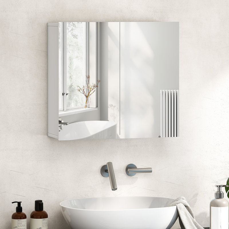 600mm W 550mm H Wall Mounted Required Medicine Cabinet Mirror