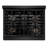 ZLINE Autograph Edition 30 in. 4.2 cu. ft. Paramount Dual Fuel Range with 4 Burner Gas Cooktop and Electric Convection Oven in Black Stainless Steel with Polished Gold Accents (SDRBZ-30-G)