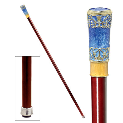 Bâton de marche impérial décoratif de style Fabergé napoléonien de qualité impériale
