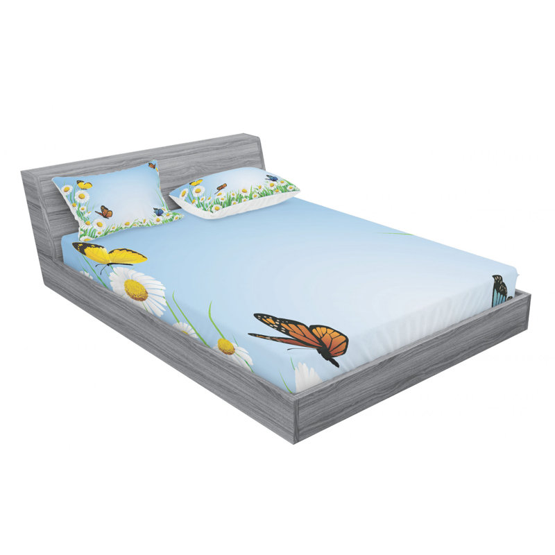 Microfiber Sheet Set, Queen Sheet Set with Fitted Sheet