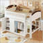 Lit mezzanine avec armoire de rangement, garde-robe et lumières DEL-126553916-126553919
