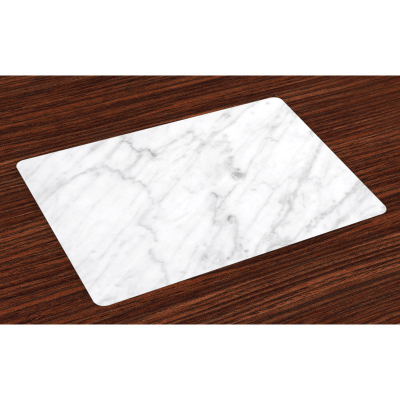 Amelia-Mae Marble Carrara Organic Tile Placemat