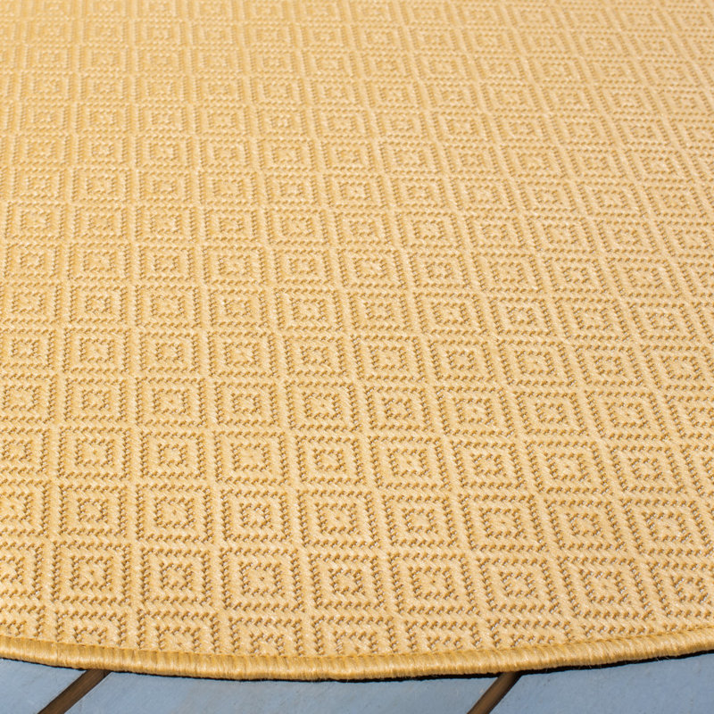 Halim Performance Solid Color Indoor/Outdoor Area Rug, Square 6'7"
