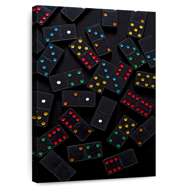 Senne Scattered Dominoes On Table, 24" H x 16" W