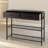 3 Tier Rustic Industrial 100Cm Console Table with Storage Drawers and Shelf, Entryway Furniture